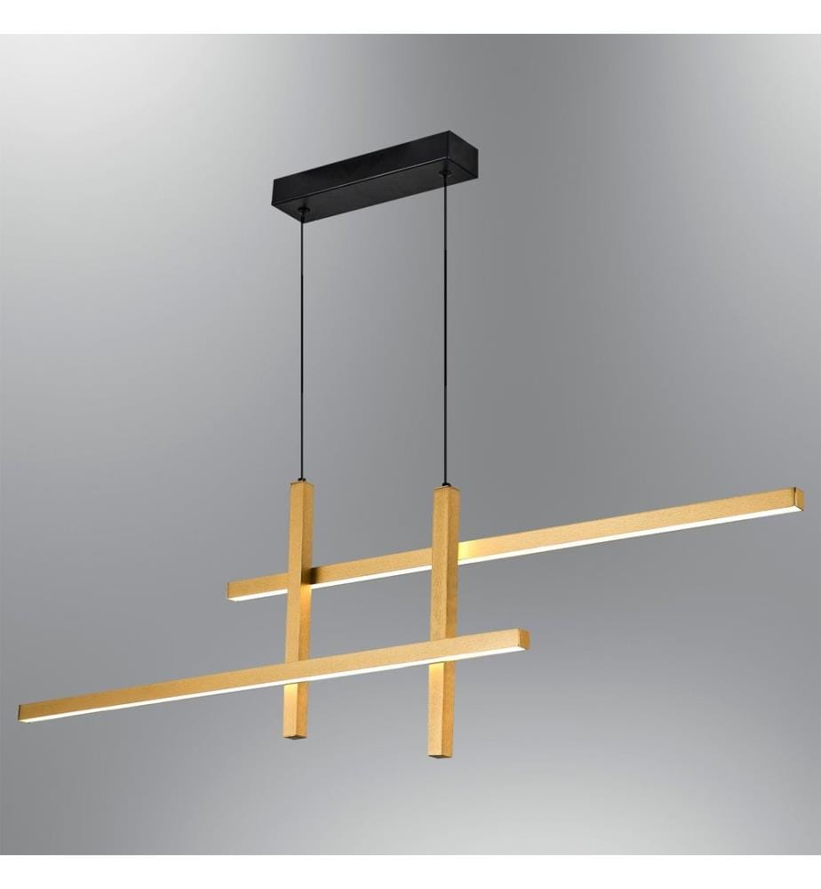 Kronleuchter, Gold, Metallgehäuse, Acrylkappe