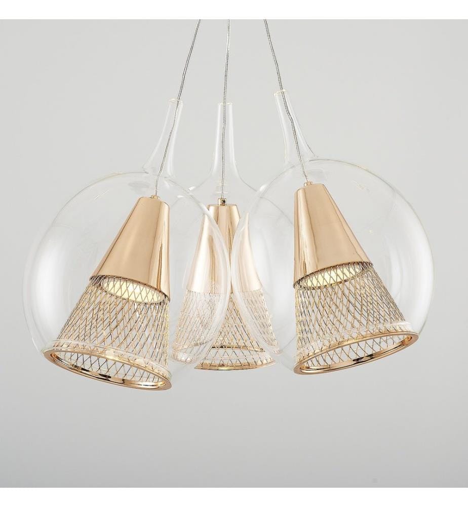 Kronleuchter, Transparent, Metallgehäuse