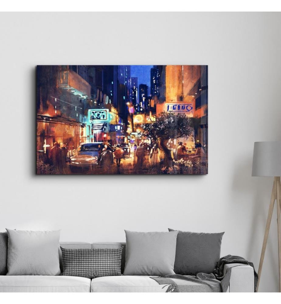Dekoratives Gemälde aus gehärtetem Glas, mehrfarbig, 100 % HÄRTETES GLAS