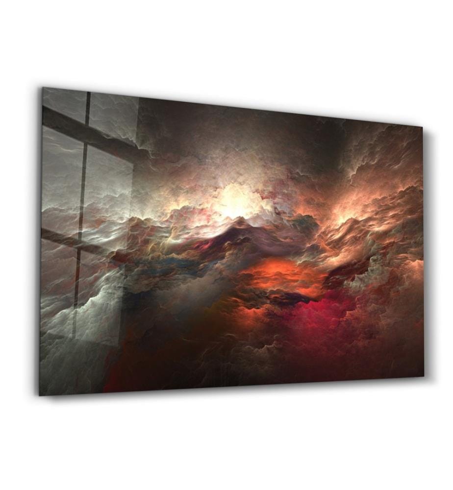 Dekoratives Gemälde aus gehärtetem Glas, mehrfarbig, 100 % HÄRTETES GLAS