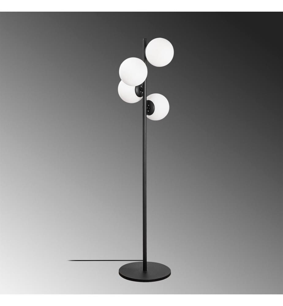 Noir, Lampadaire, 32 X 32 cm, Corps Métallique