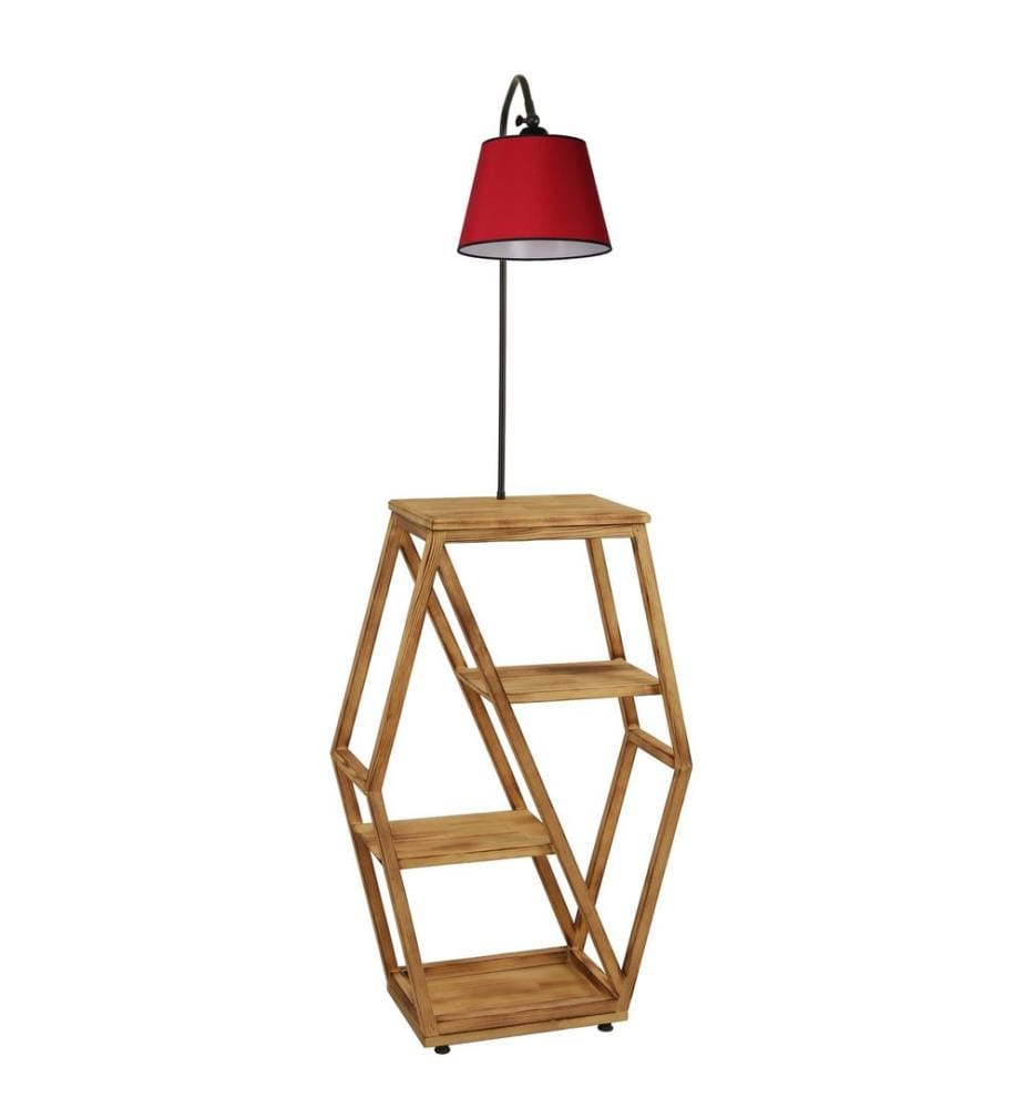 Rouge, Lampadaire, 38 X 25 cm, Corps Métallique