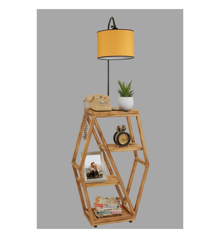 Jaune, Lampadaire, 38 X 25 cm, Corps Métallique