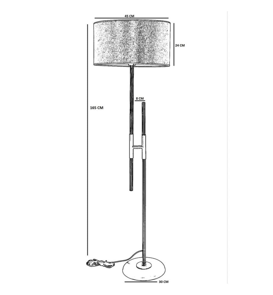Schwarz, Stehlampen, Metallkörper