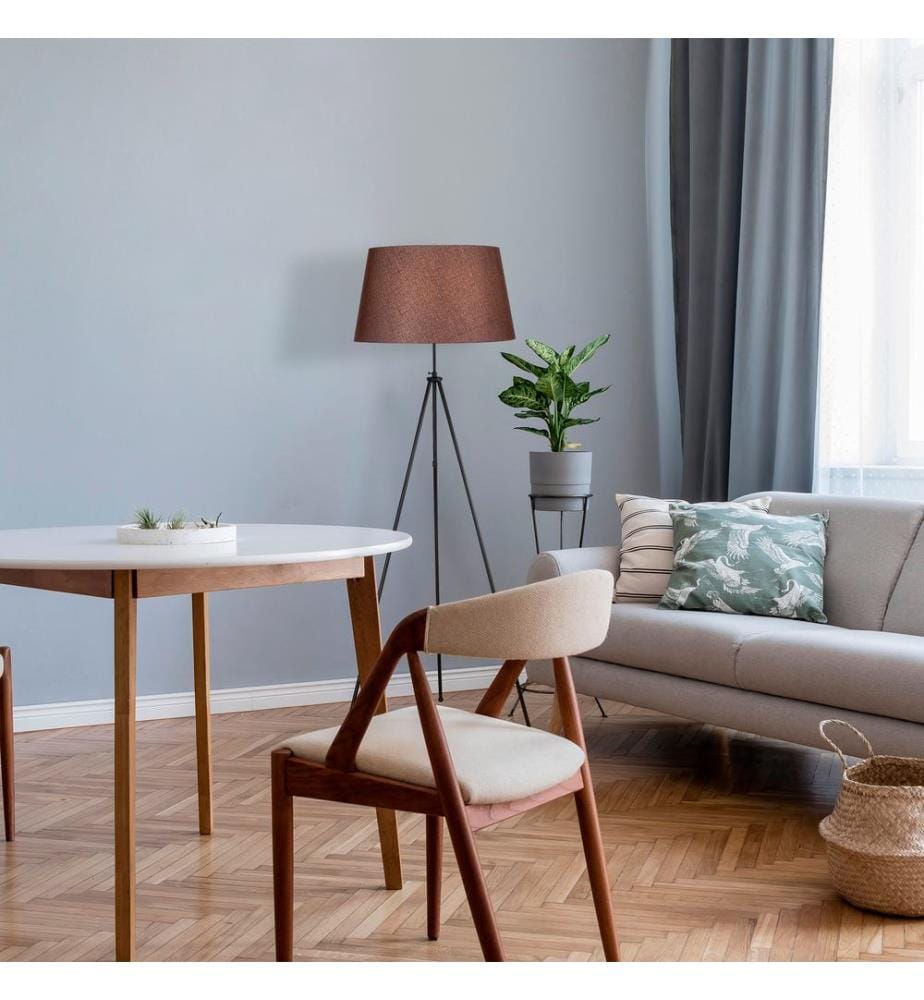 Noir, Marron, Lampadaire, 65 X 65 cm, Corps Métallique