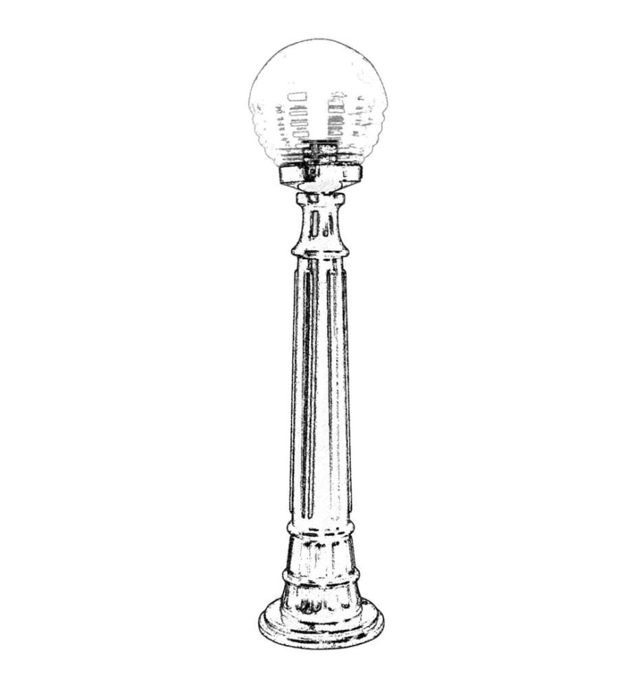 Noir, Lampadaire, ABS Borden