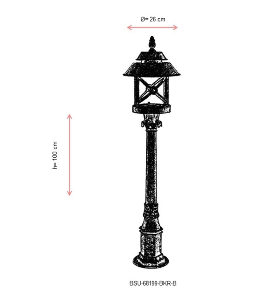 Marron, Lampadaire, ABS Borden