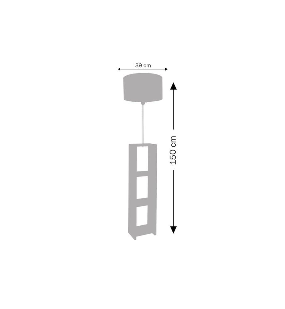Lampadaire en bois, blanc, écru, 100 % bois, capuchon en PVC