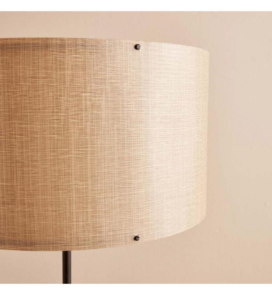 Lampadaire en bois, beige, 100 % TISSU, structure : 100 % BOIS