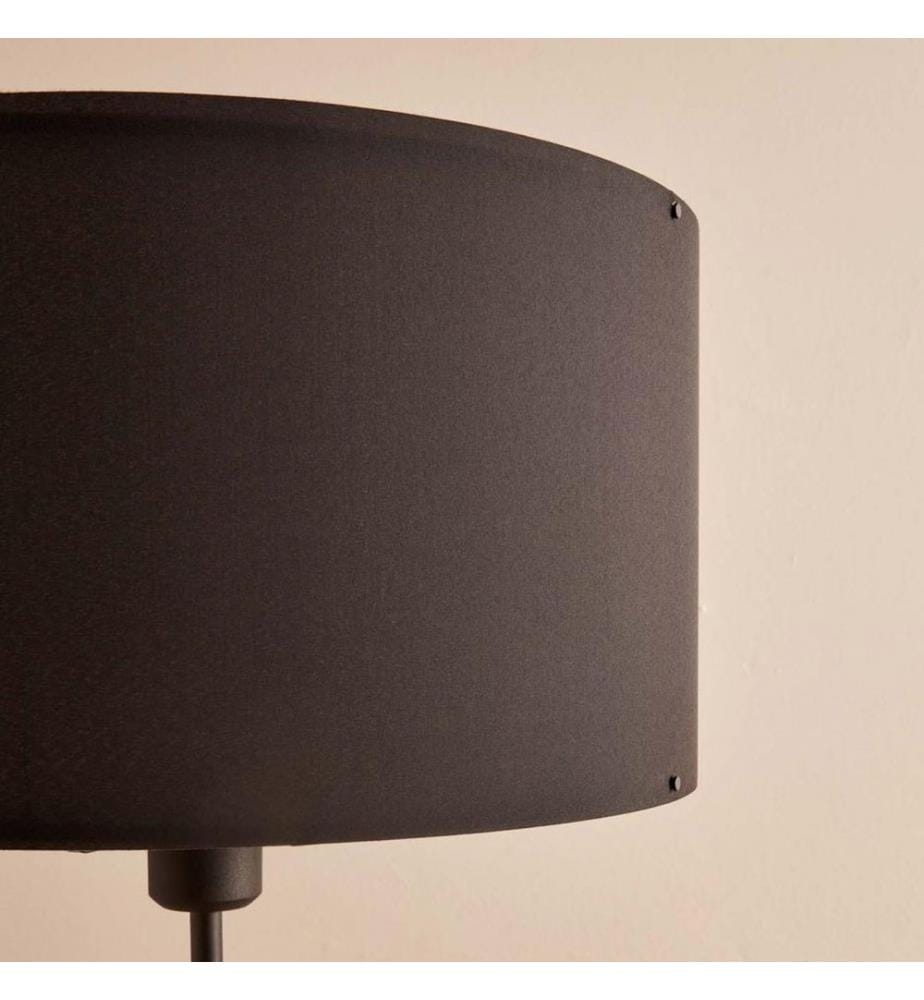 Lampada da terra in legno, nera, marrone, 100% TESSUTO, struttura: 100% LEGNO