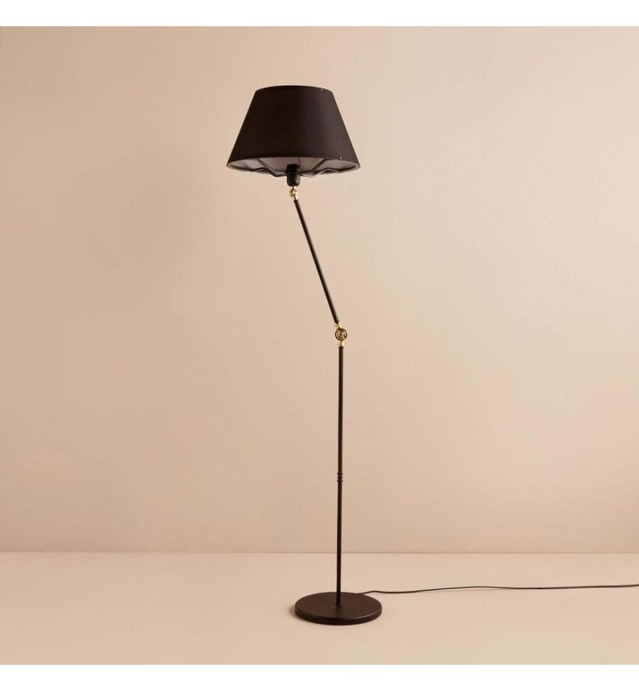 Stehlampe, schwarz, 100 % PVC, Rahmen: 100 % METALL