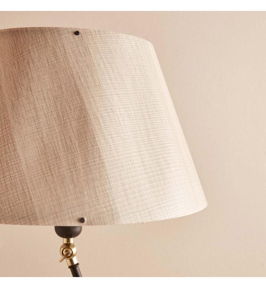 Lampadaire, crème, noir, 100 % PVC, structure : 100 % MÉTAL