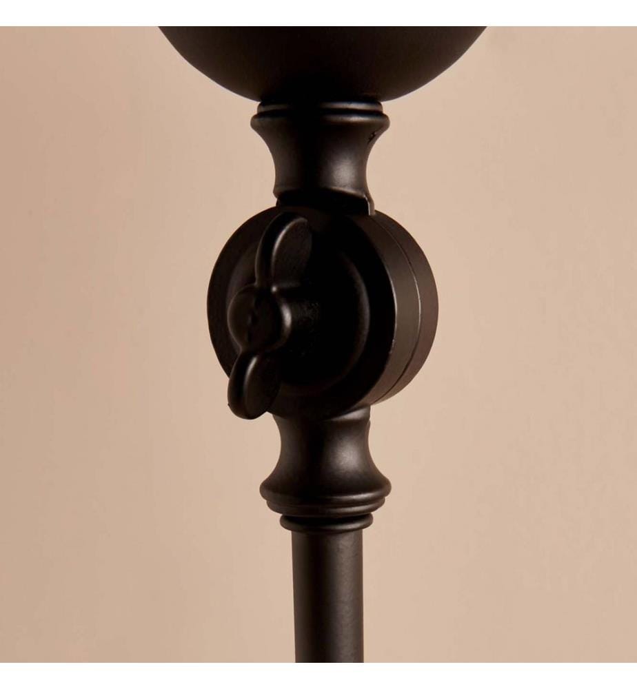 Lampadaire, beige, noir, 100 % PVC, structure : 100 % MÉTAL