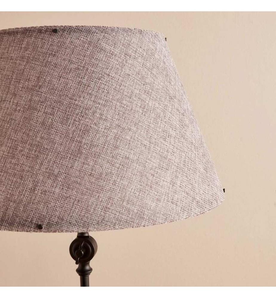 Lampadaire, gris, noir, 100 % PVC, structure : 100 % MÉTAL
