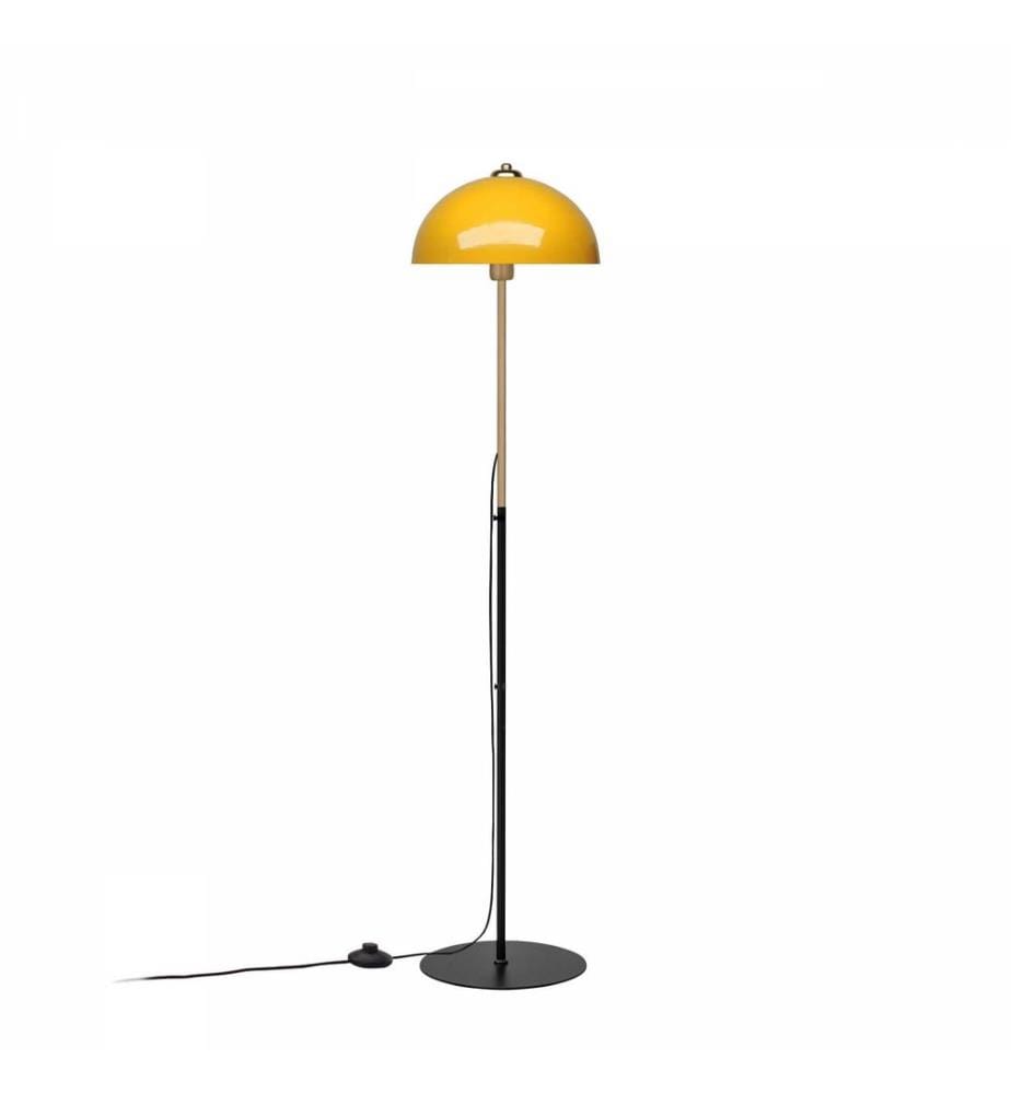 Lampadaire, jaune, 100 % MÉTAL, structure en métal