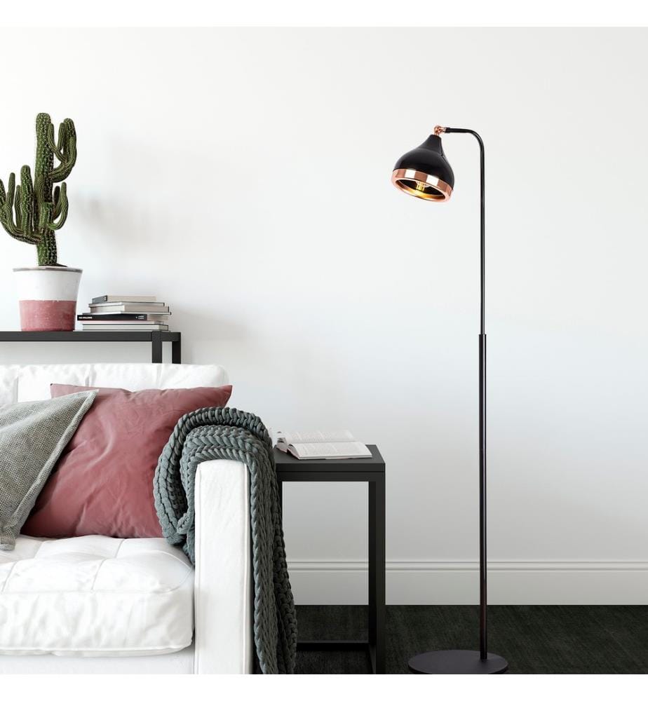 Noir, Cuivre, Lampadaire, 40 X 28 cm, Corps Métallique