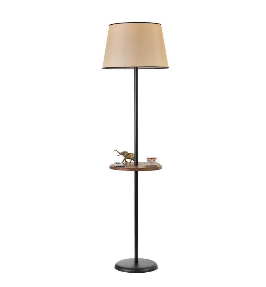 Lampada da terra, Nero, Vimini, Corpo in metallo