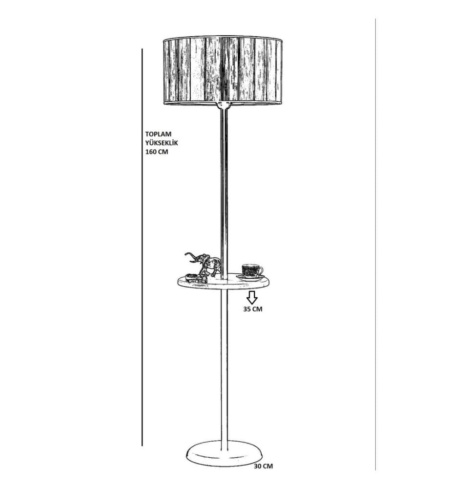 Lampadaire, Multicolor, Metal Body