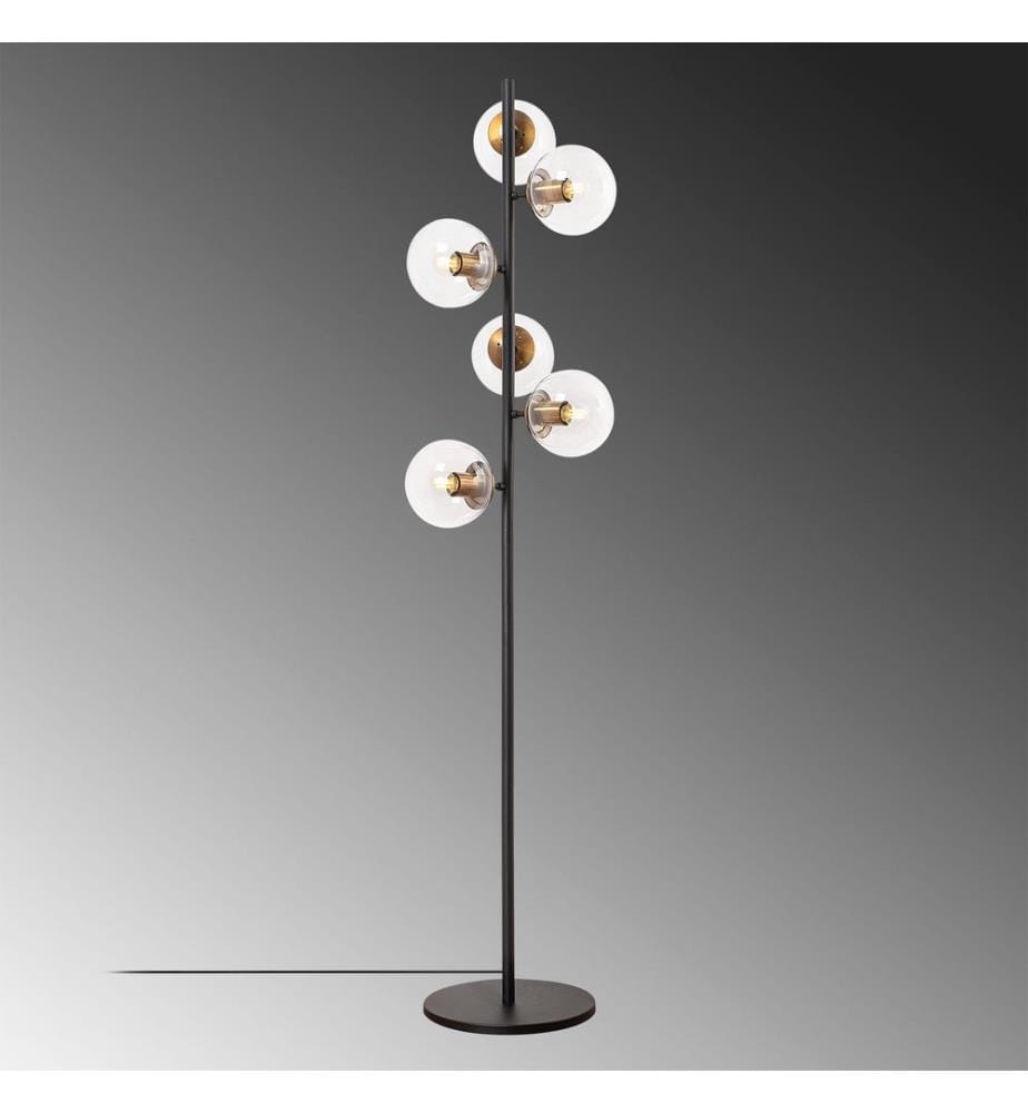 Schwarz, Stehlampen, 35 X 22 X 163 cm, Metallkörper