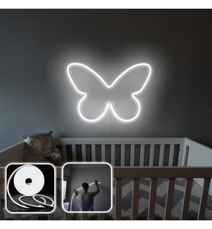 Eclairage mural décoratif à LED, blanc, bandes néon flexibles