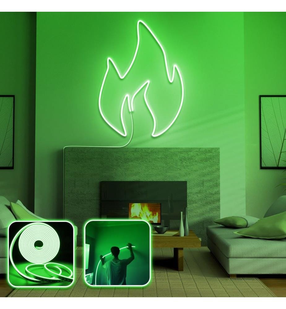 Dekorative LED-Wandbeleuchtung, Grün, flexible Neonstreifen