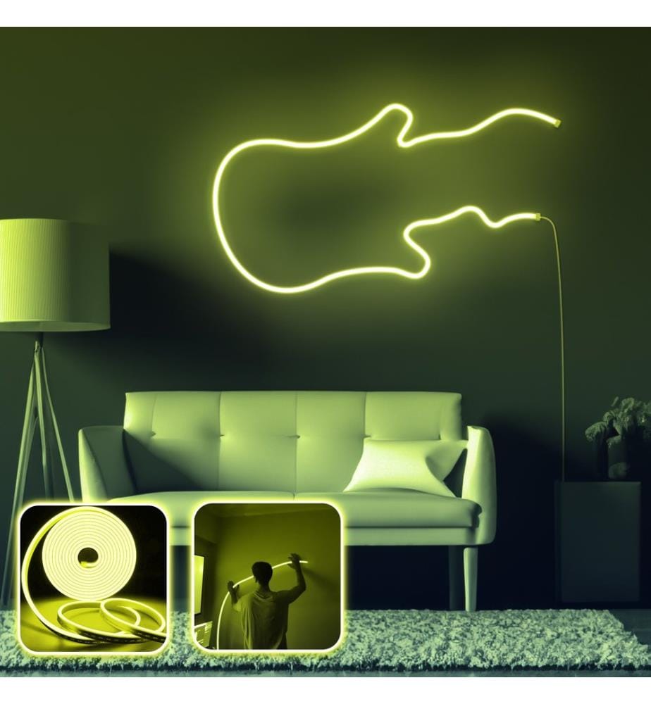 Dekorative LED-Wandbeleuchtung, Gelb, flexible Neonstreifen