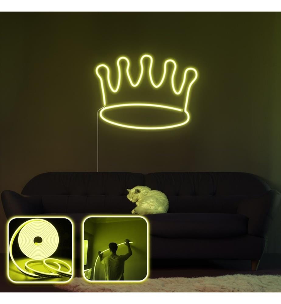 Dekorative LED-Wandbeleuchtung, Gelb, flexible Neonstreifen