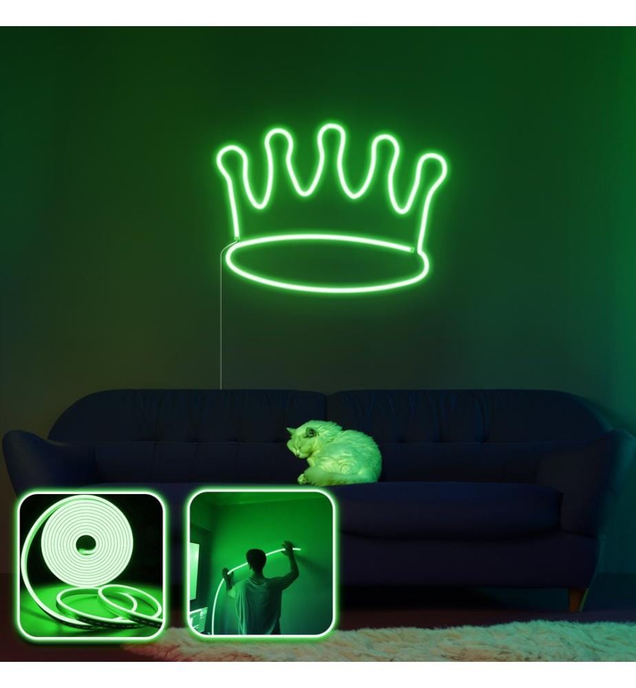 Eclairage mural décoratif à LED, vert, bande néon flexible