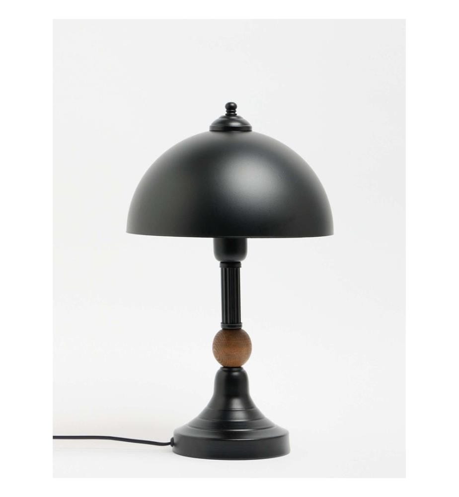 Lampe de table, noir, corps en métal