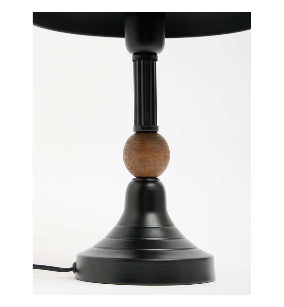 Lampe de table, noir, corps en métal