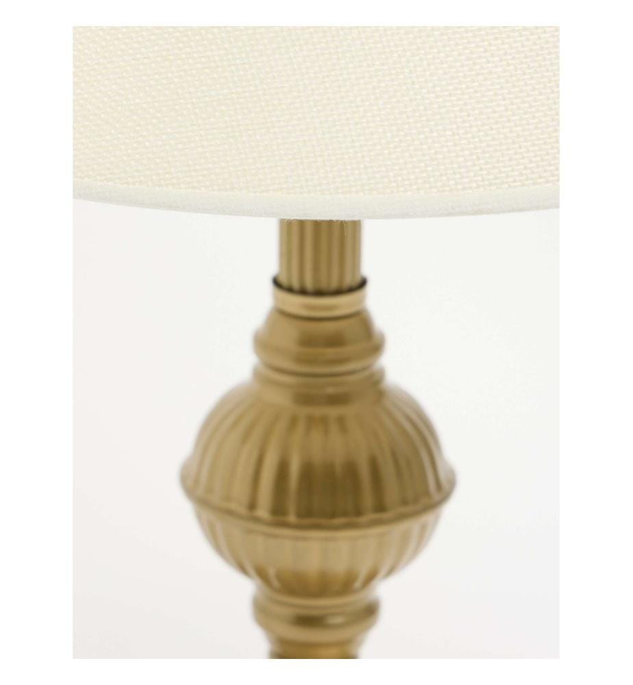 Lampe de table, crème, antique, corps en métal