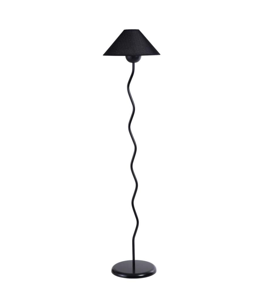 Stehlampe, schwarz, Metallkorpus