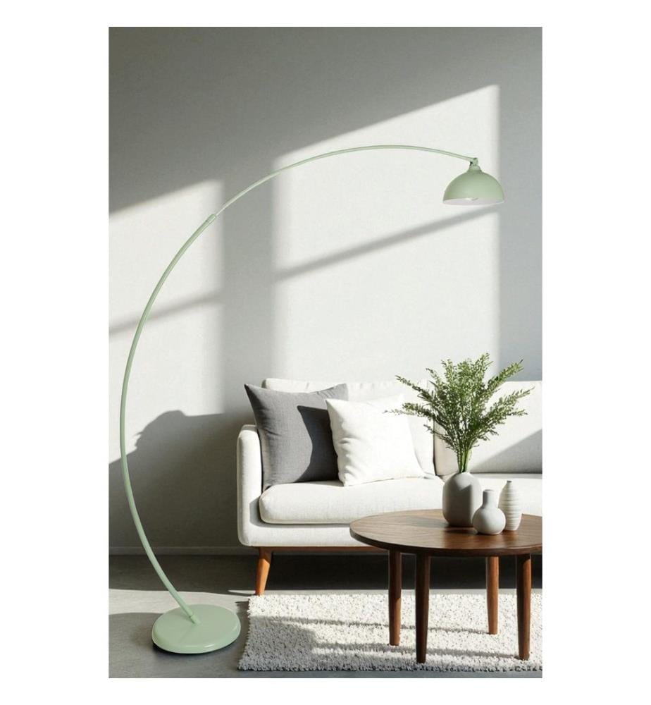 Lampadaire, vert menthe, boîtier métallique