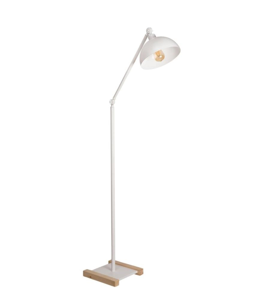 Lampadaire, blanc, corps en métal