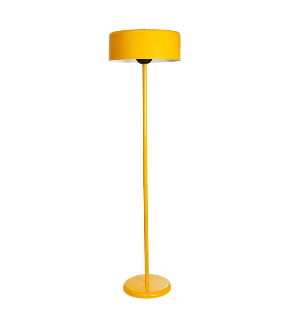 Stehlampe, Senfgelb, Metallgehäuse