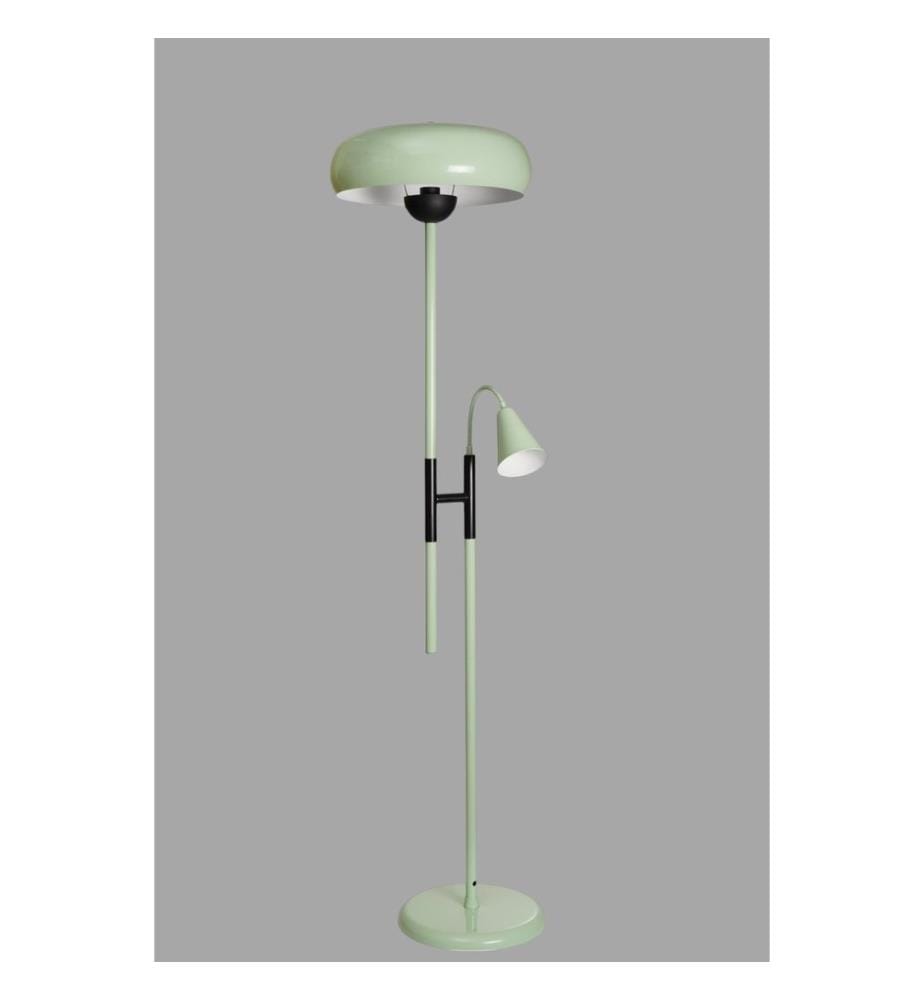 Lampadaire, menthe, noir, corps en métal