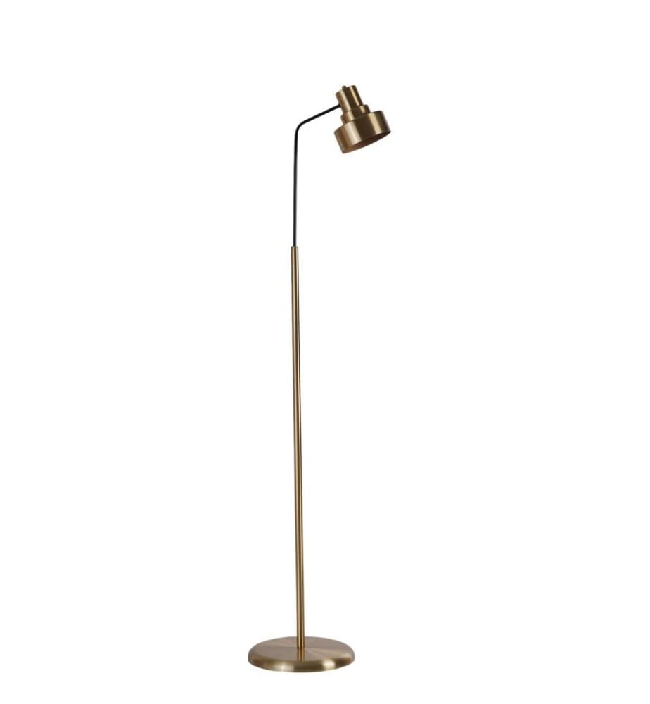 Lampadaire, or, noir, corps en métal