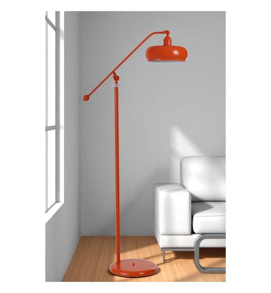 Lampadaire, orange, boîtier métallique