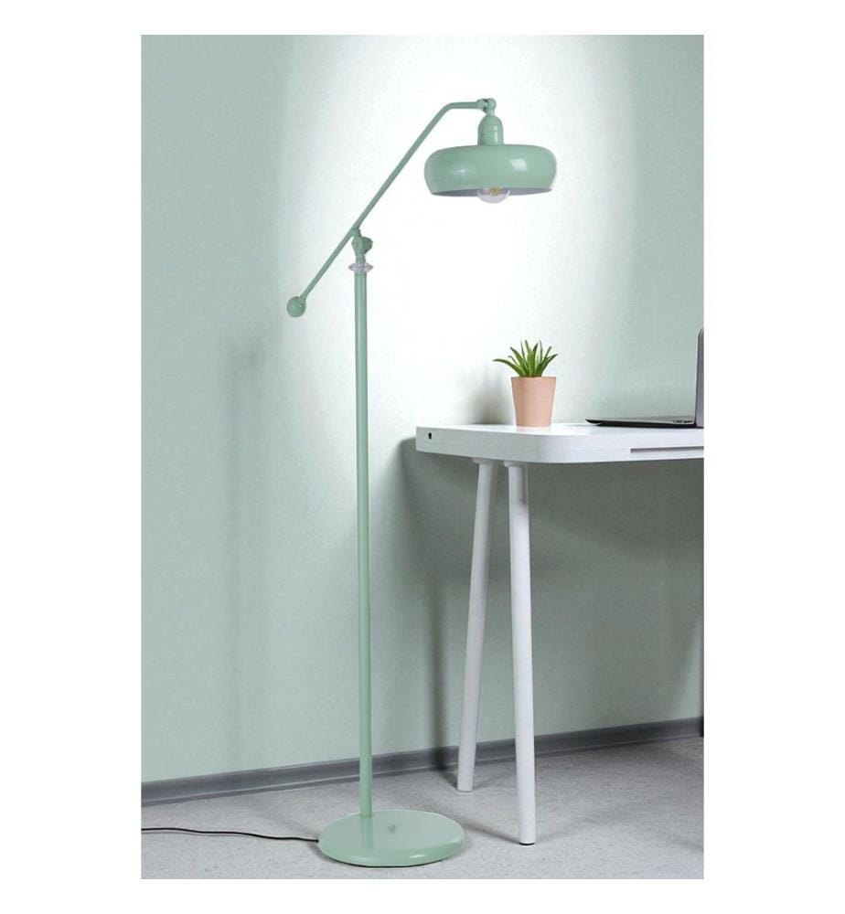 Stehlampe, mintgrün, Metallgehäuse