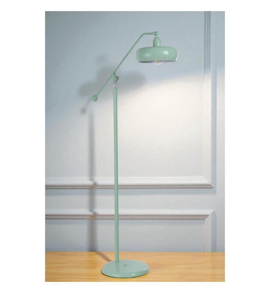 Stehlampe, mintgrün, Metallgehäuse