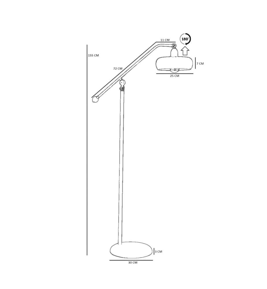 Stehlampe, mintgrün, Metallgehäuse