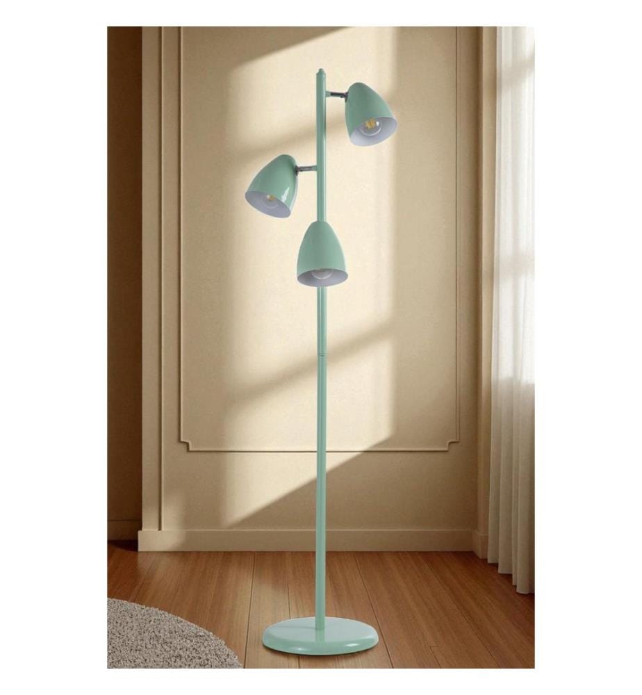 Stehlampe, mintgrün, Metallgehäuse