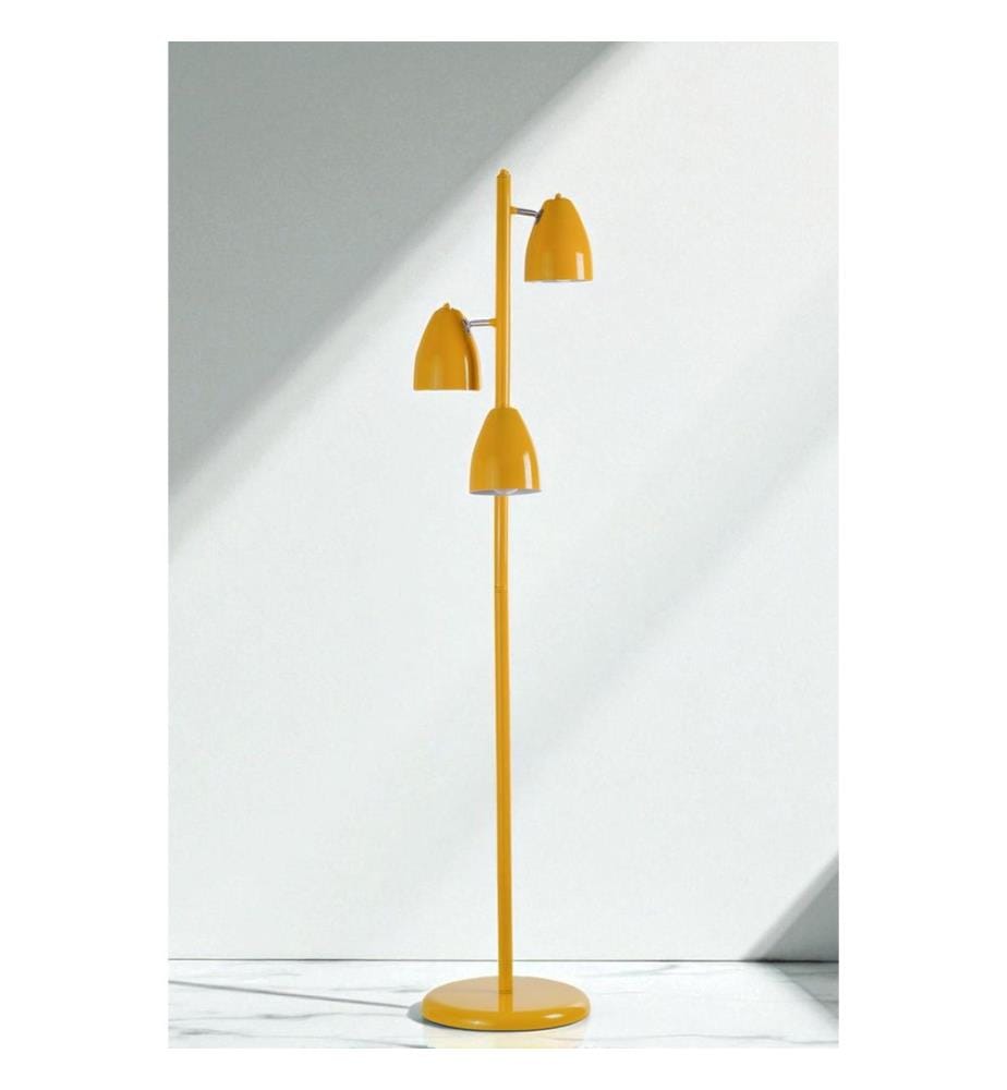 Stehlampe, Senfgelb, Metallgehäuse