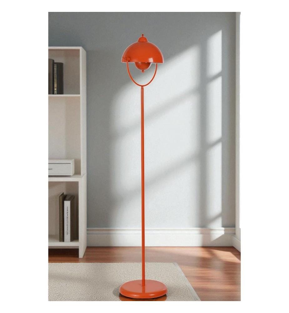 Lampadaire, orange, boîtier métallique