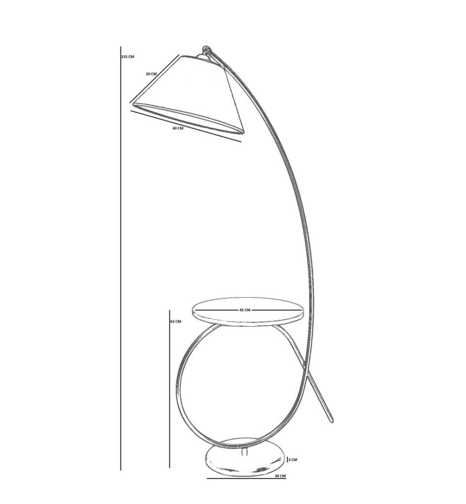 Stehlampe, schwarz, Metallkorpus