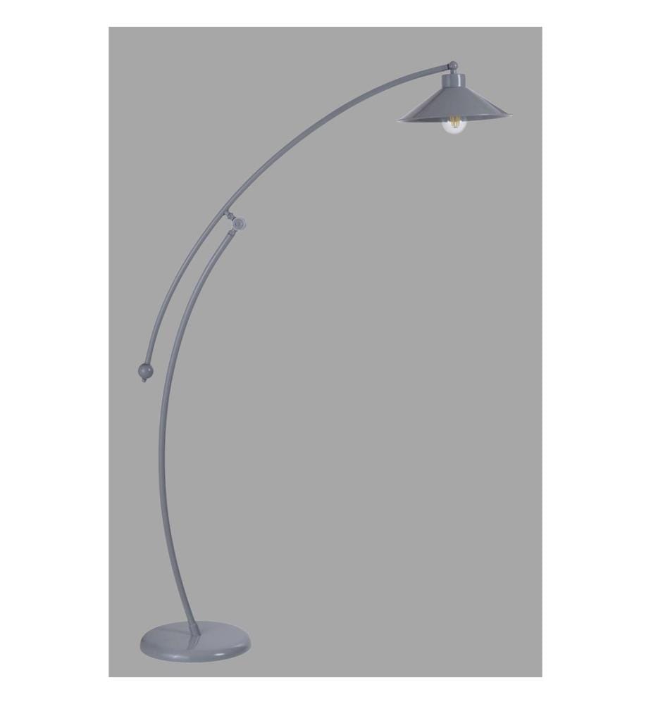 Stehlampe, grau, Metallkorpus