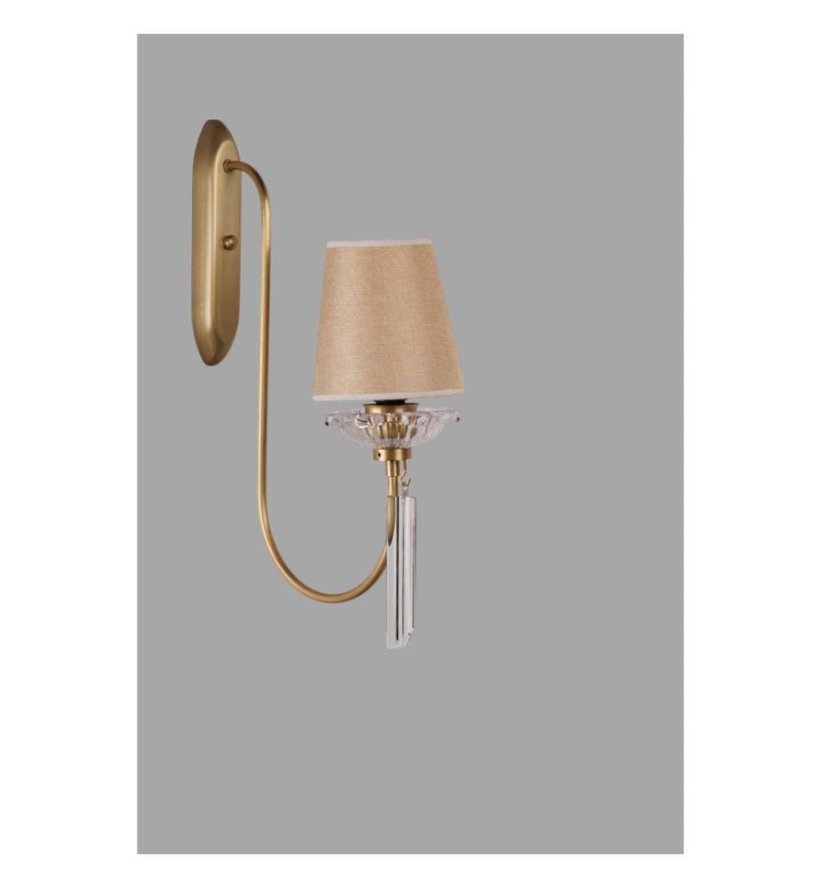 Applique murale, beige, or, corps en métal