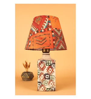 Lampe de table, multicolore, corps en céramique