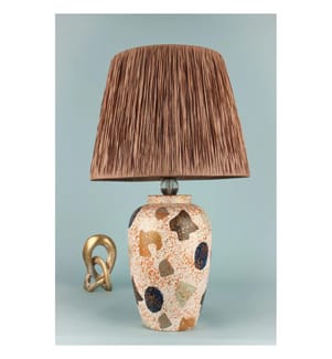 Lampe de table, multicolore, corps en céramique