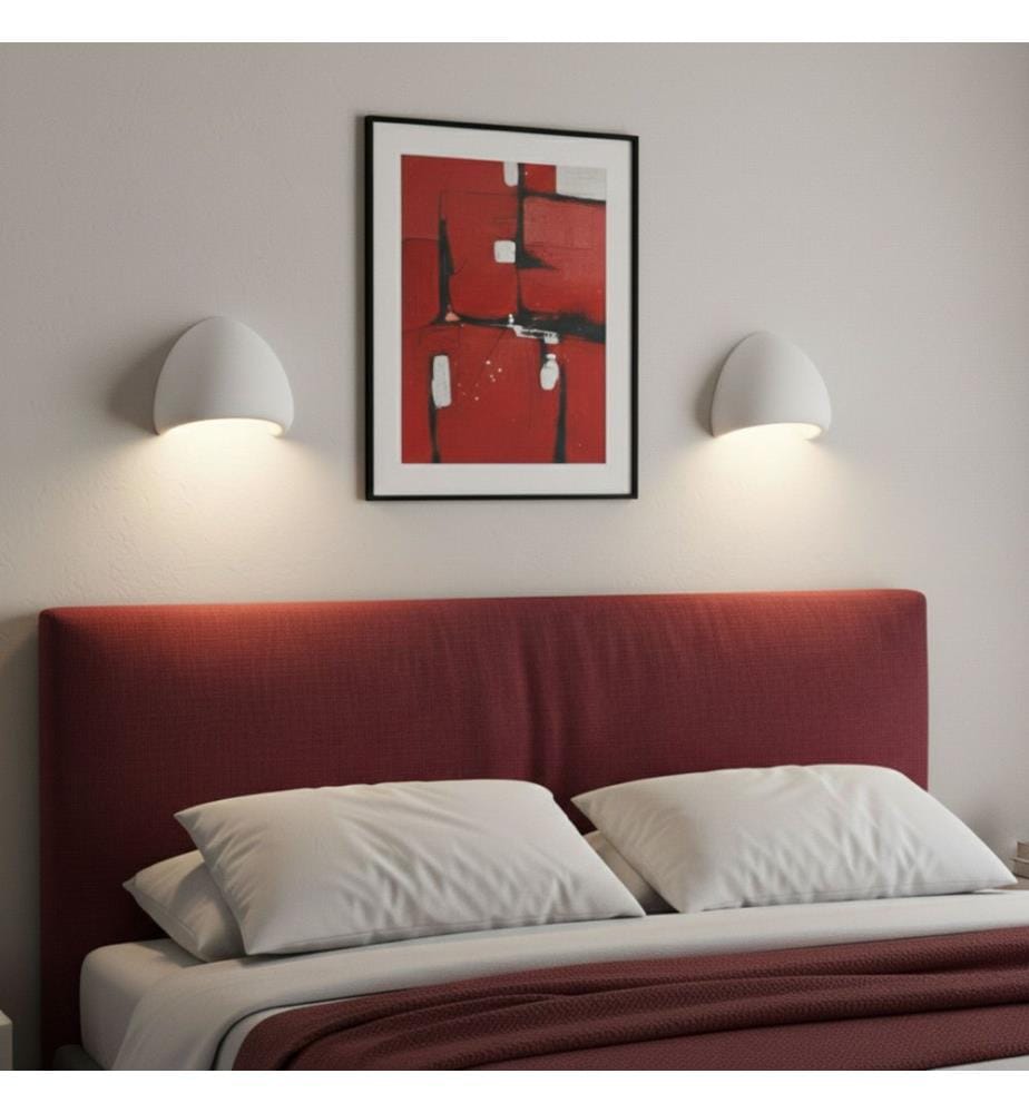 Applique murale, blanc, corps en métal